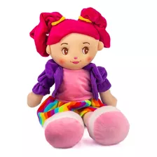 Muñeca De Trapo Bordada 51cm Para Niñas