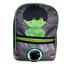 Mochila Escolar Creche Hulk Aula Costas