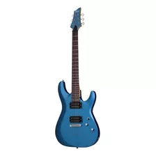 Guitarra Eléctrica Schecter C-6 Deluxe De Tilo Satin Metallic Light Blue Satin Con Diapasón De Palo De Rosa
