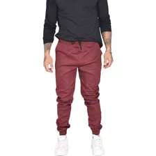 Calça Masculina Jeans Jogger Com Elástico Na Cintura E Barra