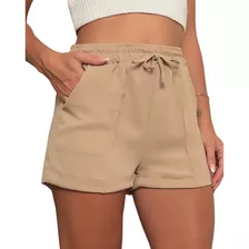 Short Feminino Duna Com Elástico Cintura Alta Verão