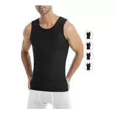 Playera Sin Mangas Reductora Para Hombre, 4 Piezas