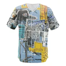 Camisa Jersey Basquiat Arte Pixo Graffiti Retro Street Verão