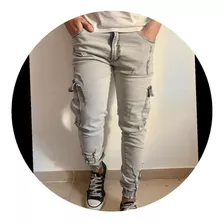 Jogger Jeans Con Puño Hombre