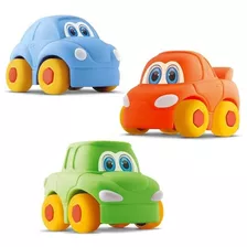 Carrinhos Coleção Carros Baby Start Soft Car - 3un - Silmar