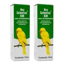 Kit 2 Neo Sulmetina Sm 15ml - Tratamento Diarréia Pássaros