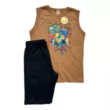 Conjunto Infantil Masculino Tam 08 Kids Verão 02 Pecas