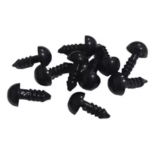 100 Pares (200pz) Ojitos Negros De Seguridad 8mm