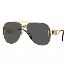 Lentes Versace Ve2255 100287 Dorado Solar Original Nuevo