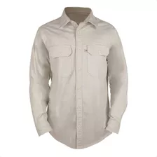 Camisa De Sarja Manga Longa Workshirt Trabalho Casual