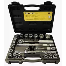 Jogo Soquete Stanley 1/2 Profissional Com 22 Peças (8a32mm)