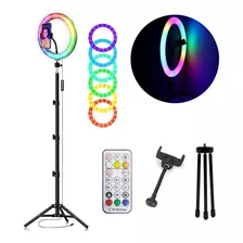 Ring Light Iluminador Profissional 26cm Tripe 2,1m Led