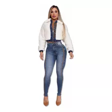 Jaqueta Jeans Pelucia Maria Gueixa