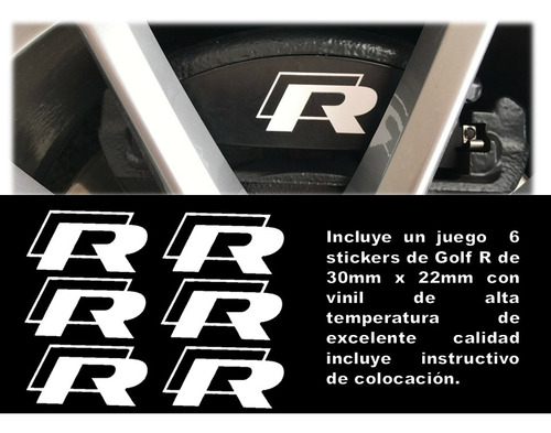 Sticker Calcomania Calipers Frenos Golf Gti Volkswagen R Gli Foto 7
