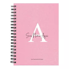 Caderno Personalizado Glitter Cores 18x25 Cm 100 Folhas