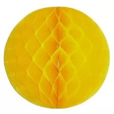 4 Esferas Panal Decoracion Papel Amarillo Honeycomb 30 Cm