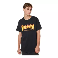 Thrasher Flame - Camiseta De Manga Corta, M