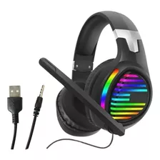 Auricular Vincha Gamer K6000 Luces Rgb Para Pc Ps4 Ps5