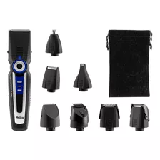 Aparador De Pelos Philco Pap22 Multigroom 7 Em 1 S/fio Cor Preto E Azul Bivolt