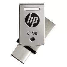 Pendrive - Otg Hp De 64gb 3.1 Gen 1 Plateado