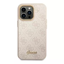 Funda Protector Guess Outline Para iPhone 14 Pro Max Rosa