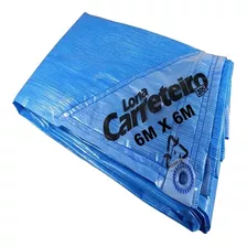 Lona Carreteiro Original Azul Encerado Reforcada 6 X 6 Mts 