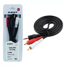 Cable Rca 2x1 Plug Estereo De 1.5 Metros Marca Rst