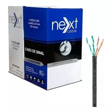 Cabo De Rede Sinal Next Preto 4 Pares 24 Awg - Caixa 305