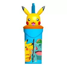 Vaso Sorbete Con Figura 3d Pokemon Original Stor