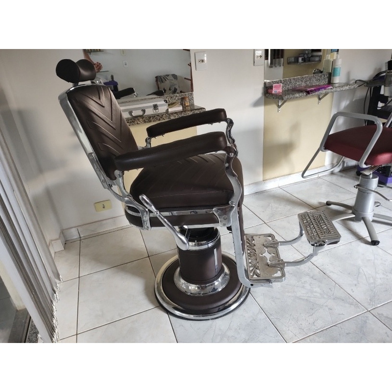 Cadeira De Barbeiro Ferrante 100% Restaurada (12x Sem Juros) - R$ 5.799,00