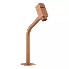  Torneira Baixa Banheiro Lavabo Rose Gold Quadrada 1/4 Volta