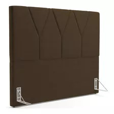 Cabeceira Cama Box Casal 140 Cm Aurora W01 Suede Marrom