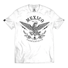 Playera Blanca Águila Mx