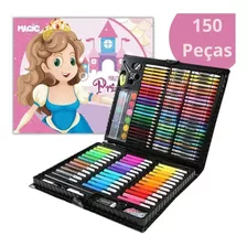 Maleta Para Pintura Princesas 150 Pecas