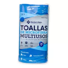 36 Piezas De Toalla, Paños De Microfibra Absorbentes 40.6cm Color Azul