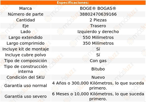 Set 2 Amortiguadores Tra Boge Phoenix Fwd L4 2.5l 80 Al 84 Foto 2