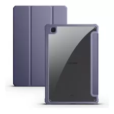 Funda Plegable Púrpura Con 3 Pliegues Para Samsung Galaxy Ta