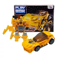 Blocos De Montar Transformer Carro Vira Robô Infantil 106pçs