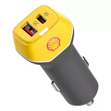 Shell Cargador De Coche Usb C Dual De 38 W, Mini Adaptador D