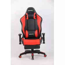 Silla Gamer Reptilex Con Apoya Pies Rojo