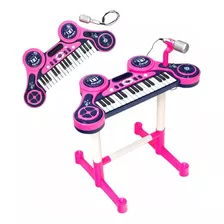 Piano Teclado Infantil Musical Com Bateria E Disco Guedes