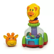 Brinquedo Educativo De Encaixar Animais Baby Mix Tateti Cor Amarelo