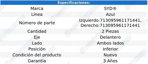 Par Rtulas Del Inferiores Silverado 2500hd 11 Al 18 Syd Foto 2