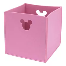 Papelera Troquelada De Fieltro, Rosa, Minnie Mouse