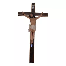 Cristo De 32 Cm Con Cruz De 68 Cm De Resina