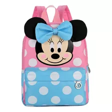 Mochila Infantil Bebe Creche Escolar Mickey Minnie Rosa Azul