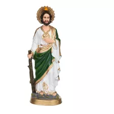 San Judas Tadeo Ojos Cristal Figura Resina Aerografo 30cm