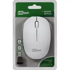 Mouse Optico Wireless Sem Fio Com Receptor Usb Mb Tech Cor Branco