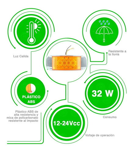 Plafon 16 Led Rectangular Con Estrobo Bisel Crom 12-24v F1 Foto 4