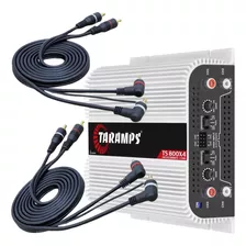 Modulo Amplificador Taramps Ts800 X4 2 Cabos Rca Kx3 1.5m 